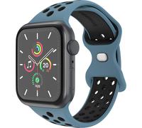 imoshion Bracelet sport? pour Apple Watch Series 1 á 10 / SE / Ultra (2) (44/45/46/49 mm) - Taille M/L - Celestial Teal & Black