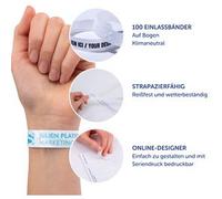 Bracelet imprimable, 265 x 18 mm, blanc