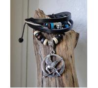 BRACELET INDIEN EN CUIR VERITABLE HUNGER GAMES