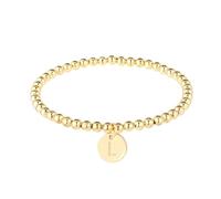 Bracelet Initiale Femme, Bracelet Délicat en Or, Mignon Lettre A-Z Bracelet Breloque Mode Bijoux Bracelet en Or Perlé Personnalisé 26 Alphabets Cadeaux pour Filles Adolescentes Tendance (L)