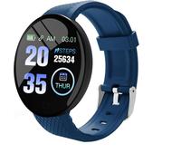 Bracelet intelligent à écran couleur D18, écran tactile 1,3 pouce/surveillance de la santé/USB plug-and-play/plusieurs modes sportifs/IP65 étanche, bleu