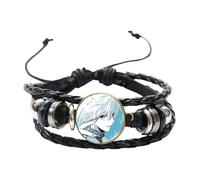 Bracelet japonais en cuir Hunter X Hunter - Figurines de dessin animé - Cabochon en verre - Bijoux pour enfants Otaku, 20 mm, Verre