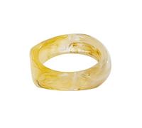 Bracelet jonc carré en résine acrylique plaque écaille de tortue large bracelet épais géométrique irrégulier bracelets en plastique déclaration pour femme bijoux Hyf710, taille unique, Polyester