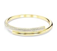 Swarovski Bracelet-jonc Dextera – Fermoir magnétique – Blanc, placage de ton or