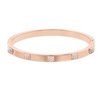 Bracelet-jonc Dextera, Pavé, Blanc, Doré à l’or rose 18 carats (750/1000) L