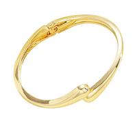 Bracelet jonc doré pour femmes et adolescentes - Bracelet manchette réglable tendance - Bijoux avec pompons et boucles d'oreilles, taille unique, Métal, Pas de gemme