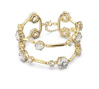 Swarovski Bracelet-jonc Constella pour femme ajustable, en cristal blanc et métal de ton doré