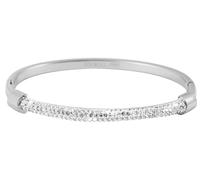 Bracelet jonc en acier inoxydable argenté coloré avec strass bracelet en acier inoxydable moderne