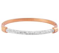 Bracelet jonc en acier inoxydable or rose avec strass bracelet en acier inoxydable moderne