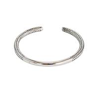 Bracelet jonc en argent sterling massif pour homme