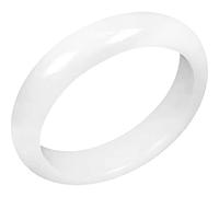 Bracelet jonc en jade blanc pour femmes en pierre naturelle bracelets en jadéite bijoux avec coffret cadeau (taille : 60 mm)