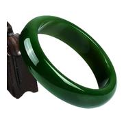 Bracelet jonc en jade naturel pour femme, véritable jade vert avec certificat, design rond élégant, pour les occasions spéciales, accessoire durable et intemporel