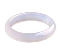Bracelet jonc en jade pour femme, cadeau porte-bonheur avec boîte, véritable jade blanc naturel, accessoire de bijoux pour la richesse et la prospérité