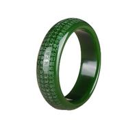 Bracelet jonc en jade vert naturel avec cœur sculpté à la main pour la chance et les cadeaux