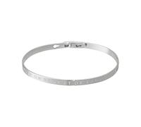 Bracelet JONC en Laiton Argenté - Message : Fais DE TA Vie Un Reve ET DE TES REVES Une REALITE