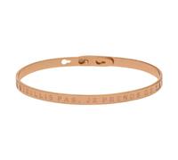 Bracelet JONC en Laiton Rosé - Message : Je NE VIEILLIS Pas, Je Prends DE LA Valeur