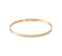Bracelet JONC en Laiton Rosé - Message : Laisse Tomber Les Fleurs, SERS Moi Un Mojito