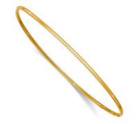 Bracelet jonc en or jaune massif 10 carats poli 1,5 mm pour femme