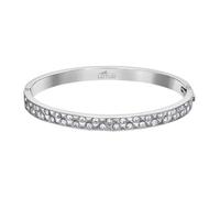 Bracelet jonc femme - LOTUS Style - Acier inoxydable - Oxyde de zirconium - Blanc - Élégant et moderne