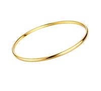 Bracelet JONC Femme Plaqué Or 18 Carats Rigide Épuré Diamètre 62mm Bijou Poinçonné Éclat Miroir Cadeau Luxe Classique Chic