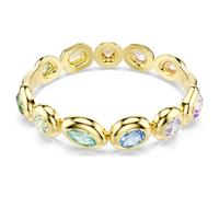 Swarovski Bracelet jonc Gema, coupe mixte, multicolore, plaqué or, L, Cristal, Cristal