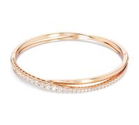 Bracelet-jonc Hyperbola, Blanc, Doré à l’or rose 18 carats (750/1000) M