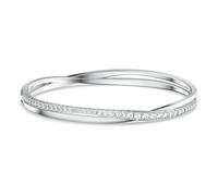 Bracelet-jonc Hyperbola, Taille ronde, Blanc, Métal rhodié S