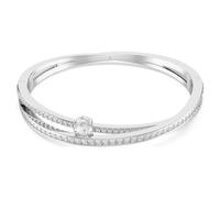 Swarovski Bracelet-jonc Hyperbola, Tailles variées, Blanc, Métal rhodié