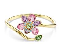 Bracelet-jonc Idyllia, Tailles variées, Fleur, Multicolore, Doré à l’or 18 carats (750/1000) L
