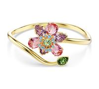 Bracelet-jonc Idyllia, Tailles variées, Fleur, Multicolore, Placage de ton or M