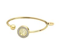 Bracelet jonc - LOTUS - Rainbow - Arbre de vie doré - Diamètre 61cm - Cristal blanc