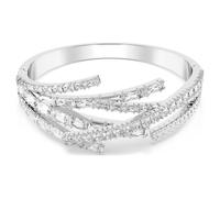 Bracelet-jonc Matrix, Tailles variées, Blanc, Métal rhodié L