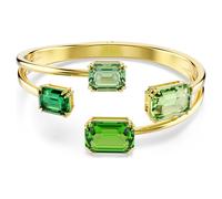 Bracelet-jonc Millenia, Taille octogonale, Vert, Doré à l’or 18 carats (750/1000) M