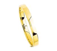 Bracelet Jonc - Or 18 carats Jaune - Fil Rectangle Ouvrant 8mm - LuckyOneBijoux.com