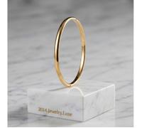 Bracelet - Jonc - Rigide - Plaqué Or Jaune 750/1000 - Épaisseur 4 mm - 64 mm - Femme