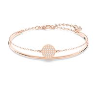 Bracelet-jonc Sublima, Blanc, Placage de ton or rosé OS