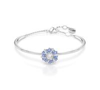 Bracelet jonc - SWAROVSKI - Idyllia - Métal rhodié - Diamètre: 59 mm - Fleur scintillante
