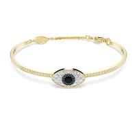 Bracelet-jonc Symbolica, Œil porte-bonheur, Bleu, Doré à l’or 18 carats (750/1000) M