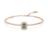 Bracelet-jonc Una, Taille octogonale, Pavé, Vert, Placage de ton or rosé OS