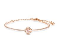 Bracelet-jonc Una, Trèfle à quatre feuilles, Rose, Placage de ton or rosé OS