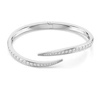 Bracelet-jonc Vienna, Taille ronde, Cygne, Blanc, Métal rhodié L