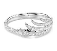 Bracelet-jonc Vienna, Tailles variées, Cygne, Blanc, Métal rhodié M