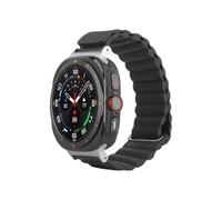 Bracelet - JUSTIN - Galaxy Watch Ultra (2024/2025) - Cuir PU magnétique - Infiniment réglable - Noir