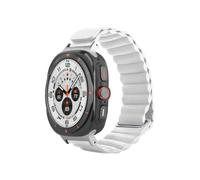 Bracelet - JUSTIN - Samsung Galaxy Watch Ultra - Blanc - Cuir PU magnétique - Ajustable