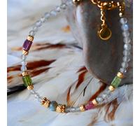 Bracelet jyotish - labradorite tourmalines multicolores
