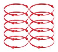 Bracelet Kabbale en corde rouge 10 pièces porte-bonheur réglables | Amulette en corde rouge porte-bonheur protection du destin bracelet en corde réglable unisexe