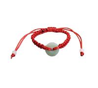 Bracelet kabbale rouge en jade chinois, pierre précieuse