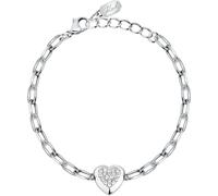 Karl Lagerfeld - Bracelet À Breloque En Forme De Coeur Pavé, Femme, Argent, Taille: One Size