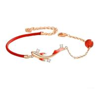 Bracelet Koï avec cordon rouge exprimant une connexion symbolique à la croissance, à la prospérité et à la vie pleine de conscience