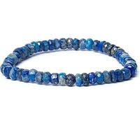 Bracelet lapis-lazuli facette AA qualité élastique -- 0,6 cm